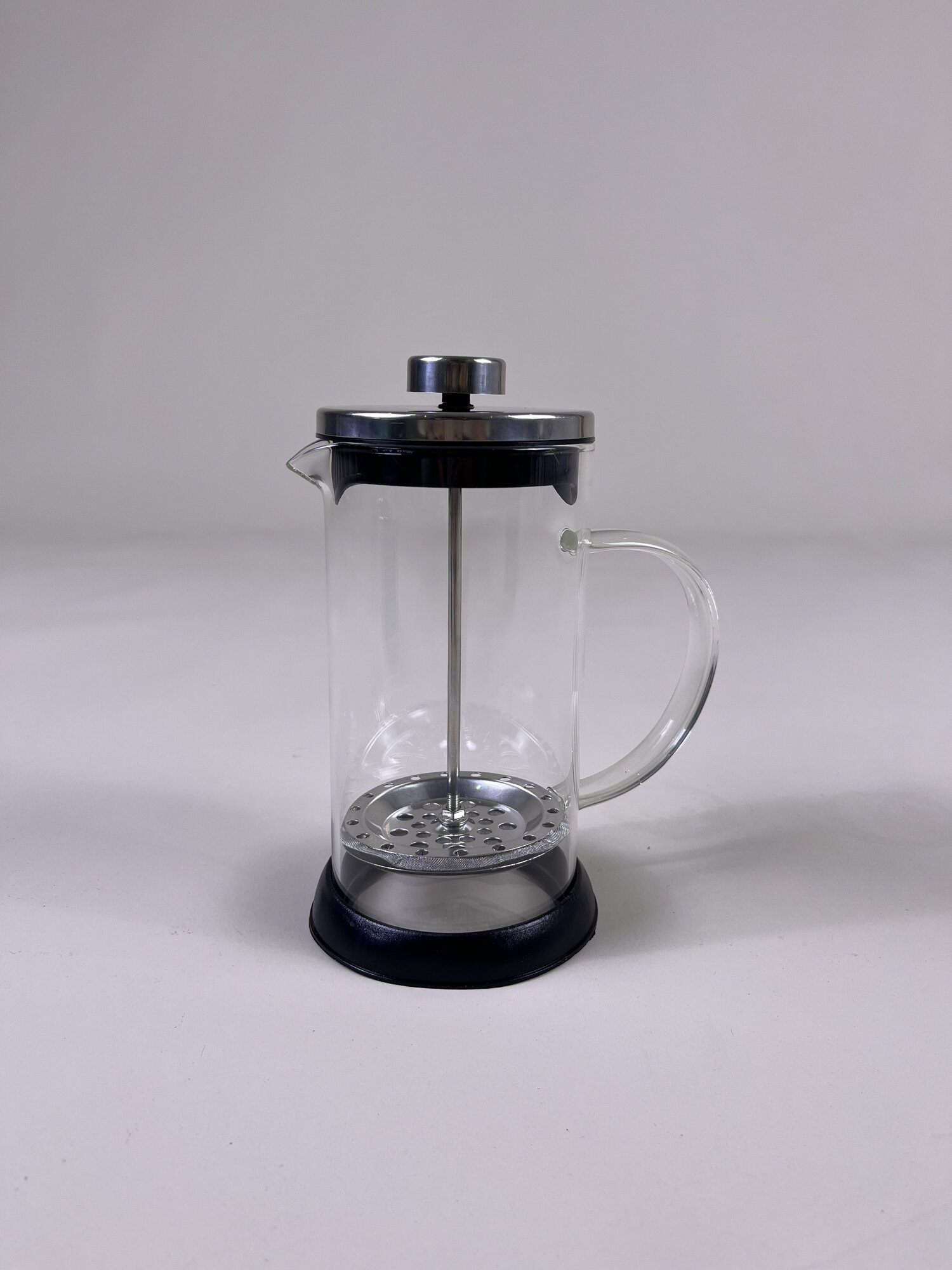 Френч-пресс, стеклянный корпус, стеклянный ручка металлическое сито. 1л