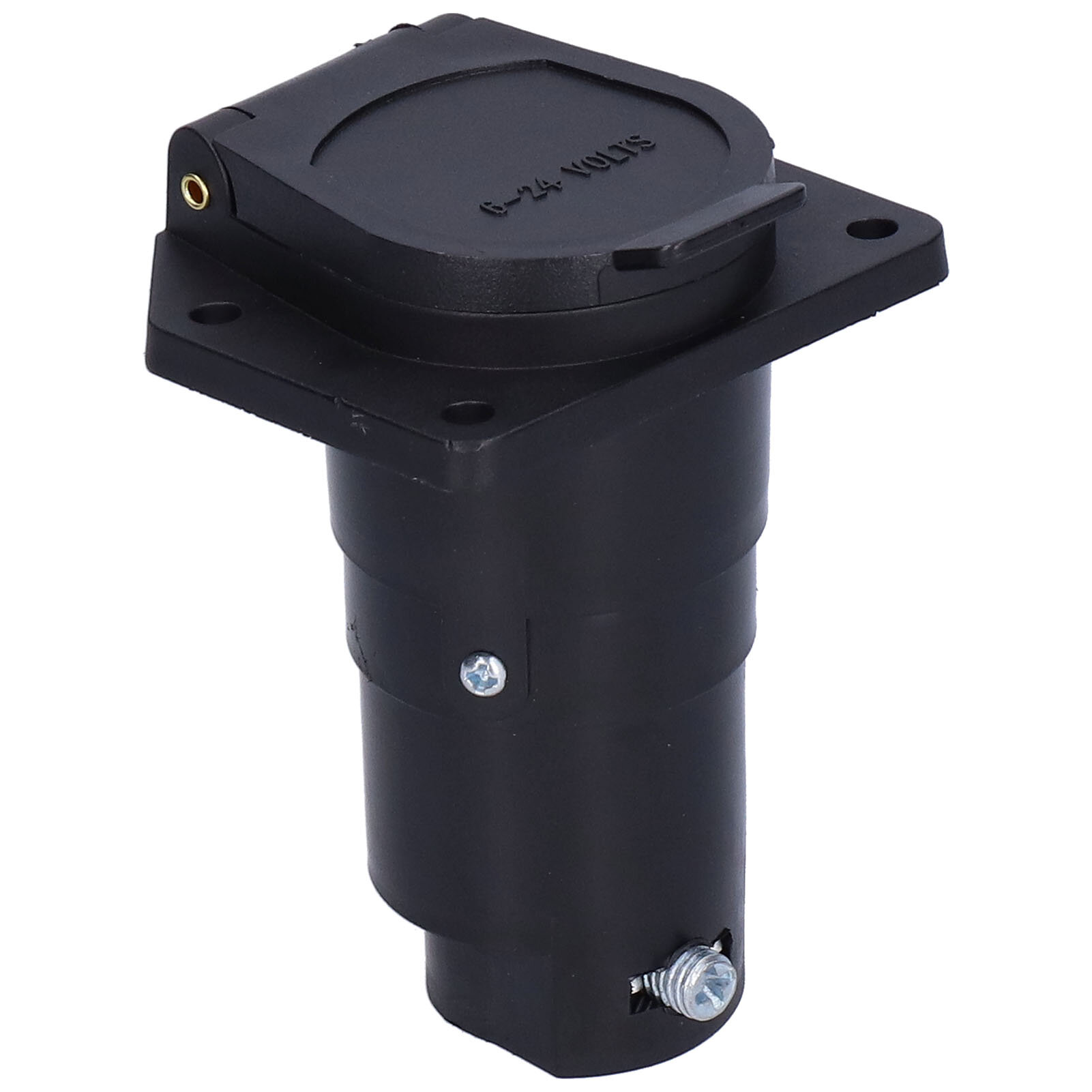 6-24V 7 Way Blade Connector Socket with Spring Loaded Dust Cover for ...