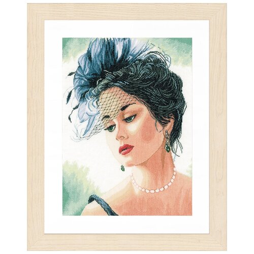 фото Набор для вышивания lady with hat lanarte 33 х 44 см pn-0156943