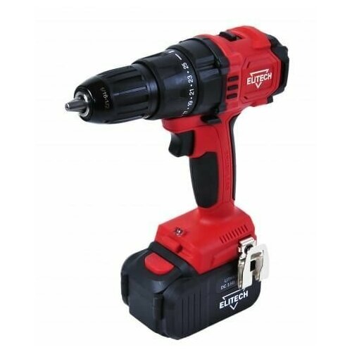 Аккумуляторная дрель-шуруповерт ELITECH ДА 18БЛ2 E220101102 электроинструмент подарок на день рождения мужчине любимому папе дедушке парню 1784000₽