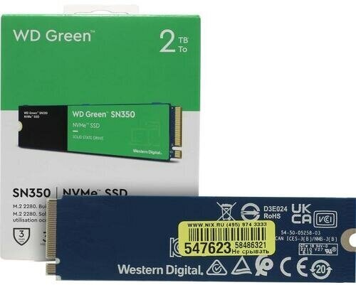 Твердотельный накопитель SSD WD Green SN350 NVMe WDS200T3G0C 2ТБ M2.2280 (QLC) - фото №9