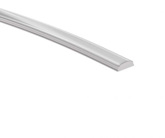 Профиль гибкий для светодиодной ленты накладной 18×6×2000 с рассеивателем и заглушками