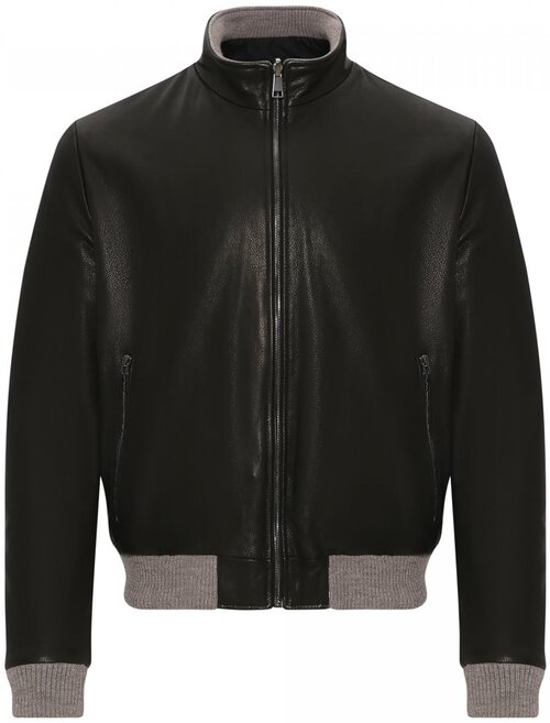 Кожаная куртка Baldinini, размер 52, черный
