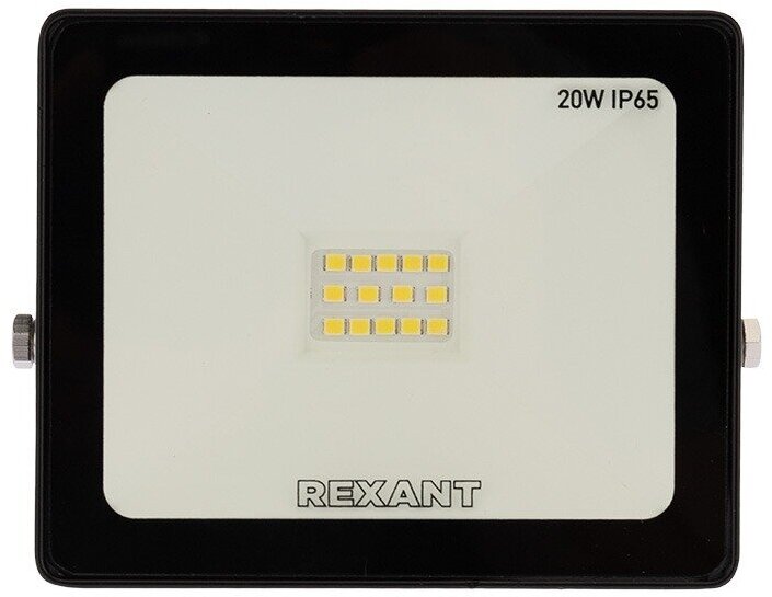 Прожектор светодиод СДО 20Вт 6500К 1600Лм черный IP65 REXANT - фотография № 18