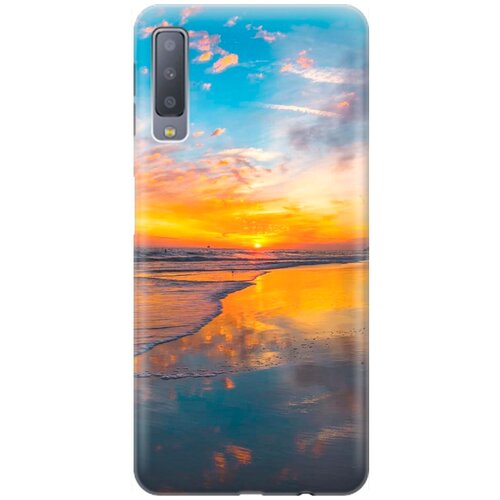 фото Re:pa накладка transparent для samsung galaxy a7 (2018) с принтом "закат на пляже"