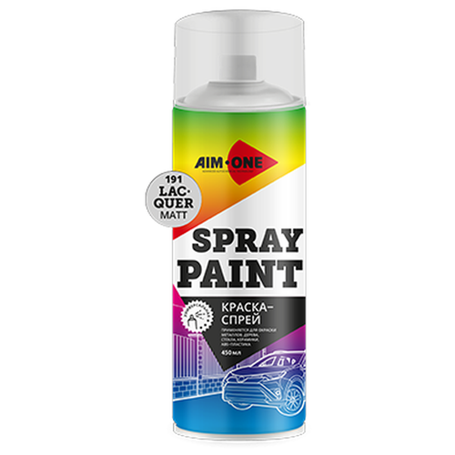 Лак матовый аэрозоль 450мл Spray Paint Lacquer Matt AIM-ONE SP-ML191