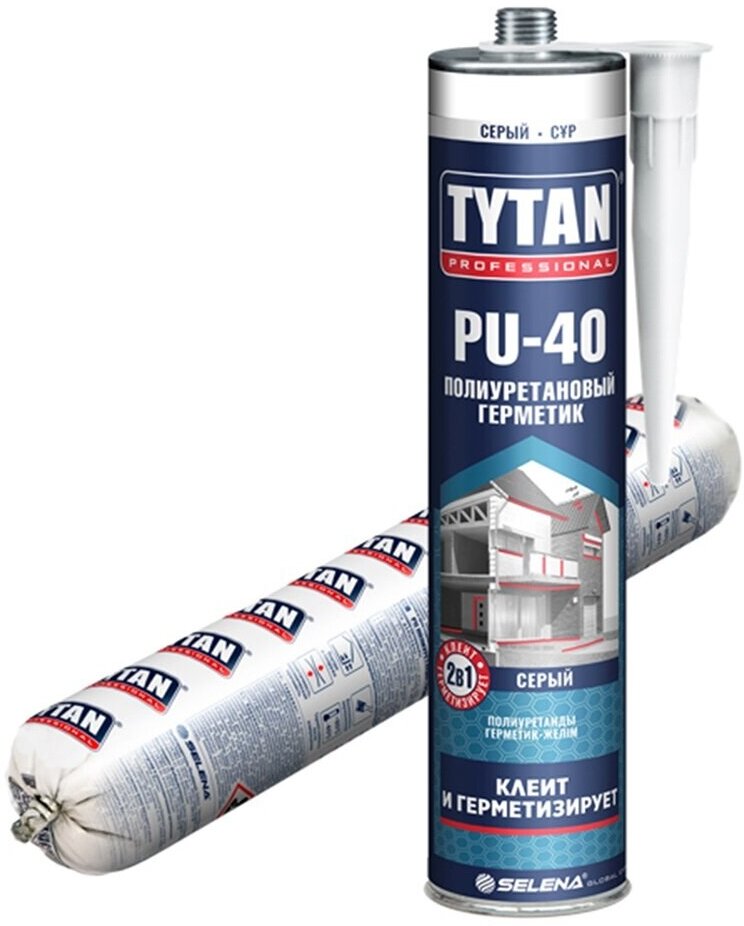 Герметик полиуретановый PU-40 Tytan серый (310 мл) - фотография № 1