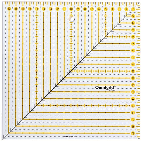 Prym Линейка для пэчворка квадрат, 20 х 20 см прозрачный 20 см