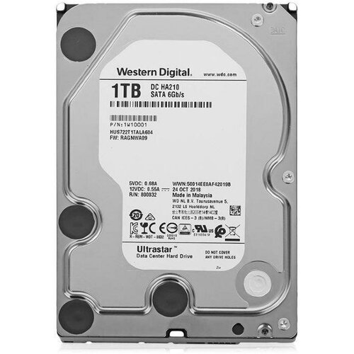Жесткий диск SATA 1TB 7200RPM 6GBS 128MB DC HA210 1W10001 WD 1101500₽
