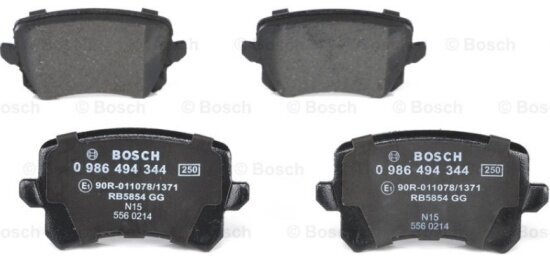 Колодки тормозные задние Bosch 0986494344, 4 шт