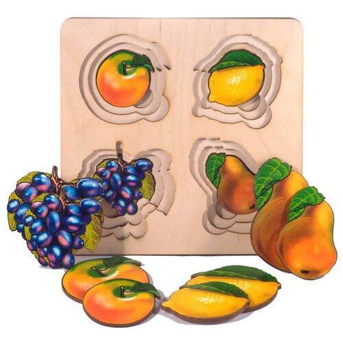 Развивающая доска Больше-меньше Фрукты игра развивающая деревянная с магнитами фрукты магнитные настольные игры для детей