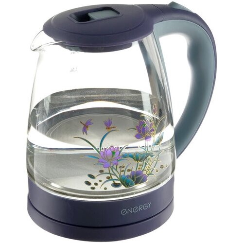 Чайник электрический ENERGY E-287 стекло 2 л 1500 Вт подсветка синий 336800₽