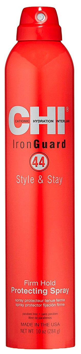 CHI Спрей для волос 44 Iron Guard Style & Stay Firm Hold Protecting Spray, сильная фиксация, 284 мл