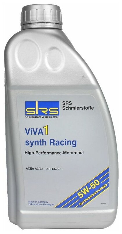 Масло моторное SRS VIVA 1 synth racing 5W50 1л