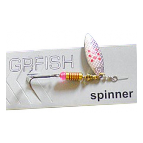 GRFish, Блесна Long Spinner, #1+, 6г, Silver/Red