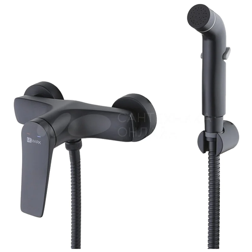 Смеситель с гигиеническим душем Lemark Bronx Черный (LM3718BL)
