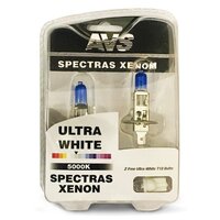 Газонаполненные лампы AVS SPECTRAS Xenon 5000K H1 12V 75W, комплект 2+2 (T-10) шт.