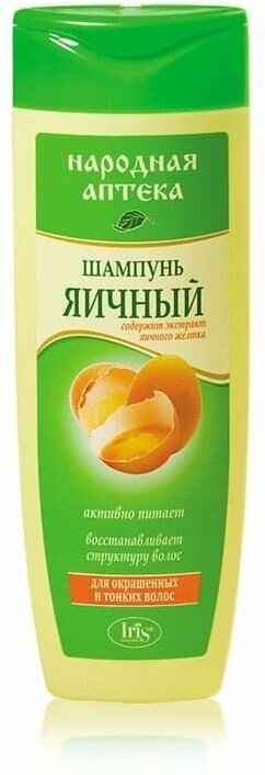 Iris Cosmetic Шампунь Яичный окрашенных и тонких волос, 400 мл