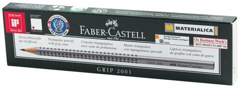 Карандаш чернографитный Grip 2001 трехгранный, Н (117001) Faber-Castell - фото №4