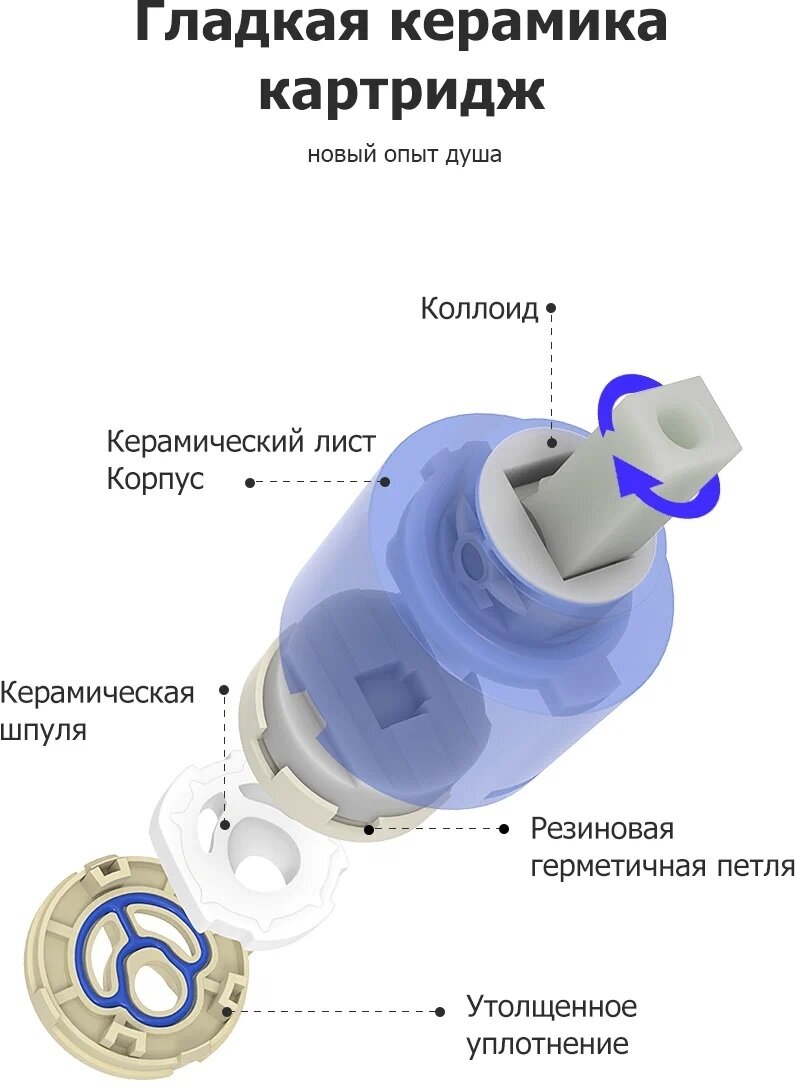 Душевая стойка Gappo G2407-40, хром - фотография № 14