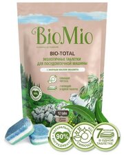 BioMio Таблетки для посудомоечных машин BioMio BIO-TOTAL, с маслом эвкалипта, 12 шт.