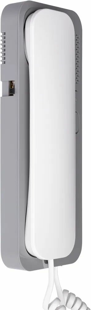 Трубка Cyfral Unifon Smart U (белый-серый) координатная для подъездного домофона совместима с домофонными системами Vizit, Cifral, Metacom, Eltis, SmartEL