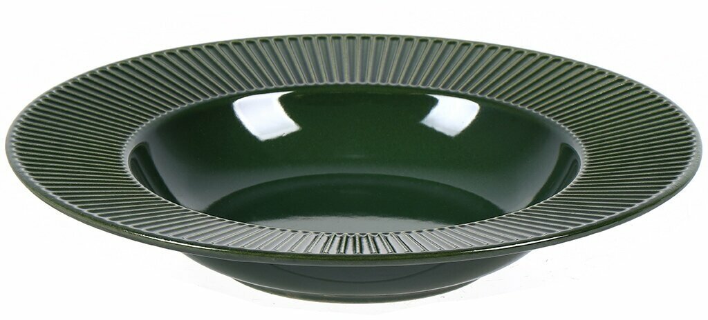 Тарелка суповая, керамика, 24 см, Emerald Green, Fioretta, TDP471