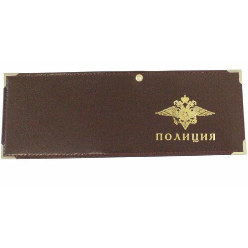 Обложка для удостоверения , бордовый, коричневый