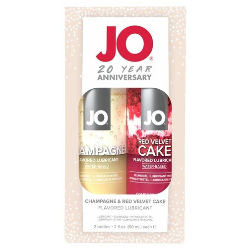 Лимитированый набор из лубрикантов JO: Шампанское/Champagne 60 mL + Красный бархат/Red Velvet Cake диван mebel ars гранд бархат красный star velvet 3 dark red ппу