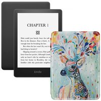 Электронная книга Amazon Kindle PaperWhite 2021 16Gb black Ad-Supported с обложкой ReaderONE PaperWhite 2021 Deer
