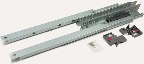 Изображение товара Направляющие для ящиков Boyard В-Slide DB8885Zn/450 push-to-open (выдвижение после нажатия), направляющие скрытого монтажа полного выдвижения, фурнитура для мебели