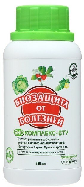 Эко Дачник Микробиологический препарат Биозащита от болезней "Биокомплекс-БТУ", 0,25 л