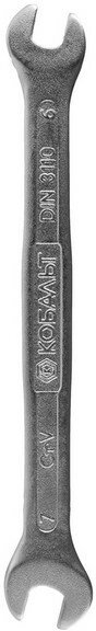 Рожковый ключ Кобальт Ключ рожковый 6 x 7 мм Cr-V подвес