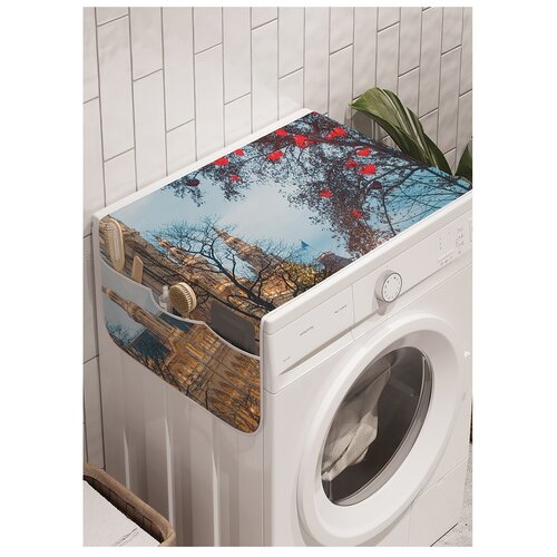 фото Органайзер для хранения "вечерняя площадь" на стиральную машину, 45x120 см ambesonne