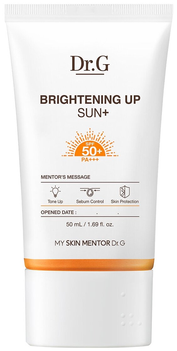 Dr. G Солнцезащитная эссенция с эффектом выравнивания тона для лица BRIGHTENING UP SUN+ SPF50+ PA+++, 50 мл