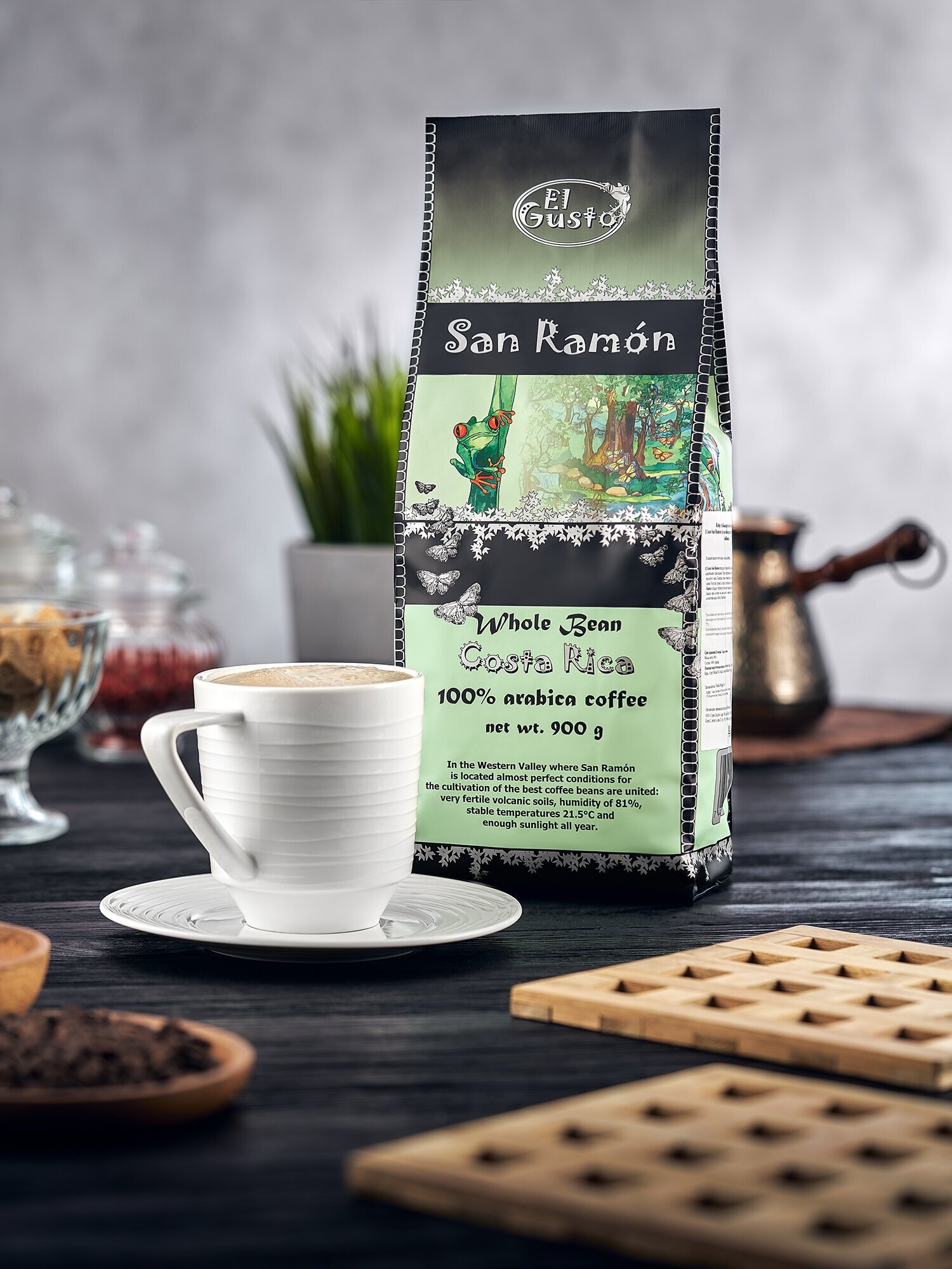 Кофе в зёрнах 900 грамм, Speciality Coffee (спешилити) Коста Рика, El Gusto San Ramon - фотография № 6