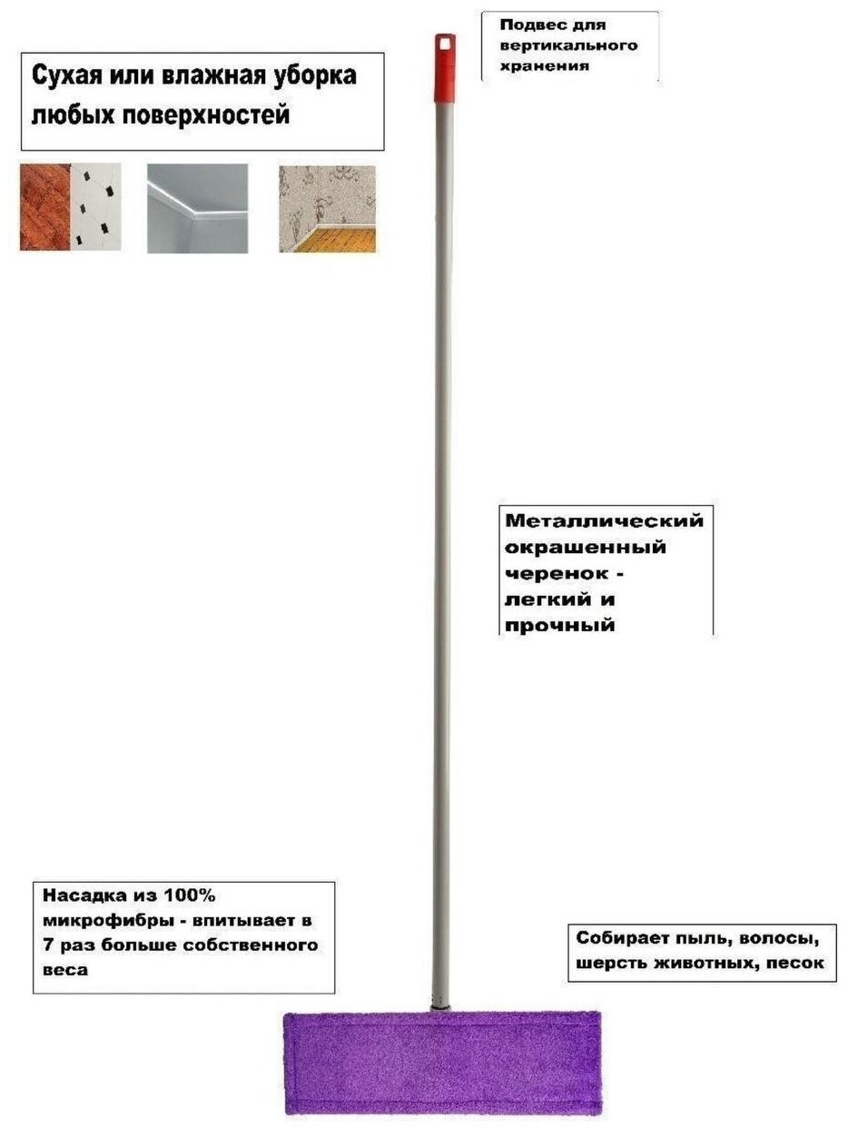 Швабра для пола с прямой рукоятью