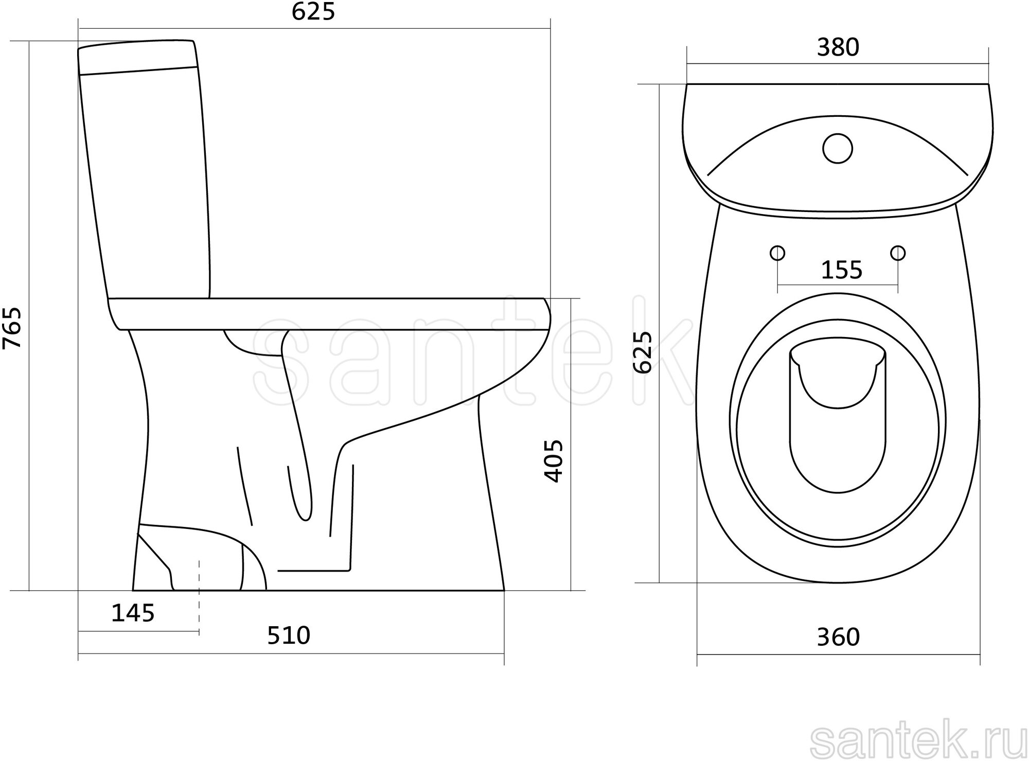 Унитаз-компакт Santek - фото №8