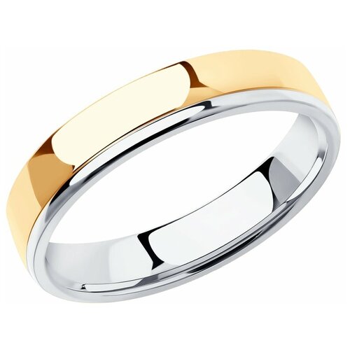 фото Sokolov обручальное кольцо из комбинированного золота 110202, размер 22