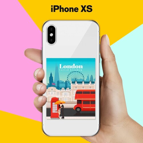Силиконовый чехол London на Apple iPhone Xs силиконовый чехол на apple iphone xs айфон xs нежные розы акварель прозрачный