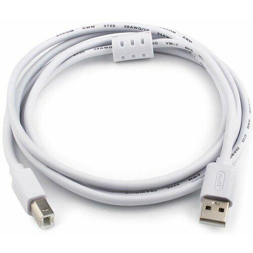 Кабель USB A (M) - USB B (M), 3м, ATCOM (AT8099) atcom кабель usb2 0 соединительный usb a b atcom at8099 3 0м белый oem