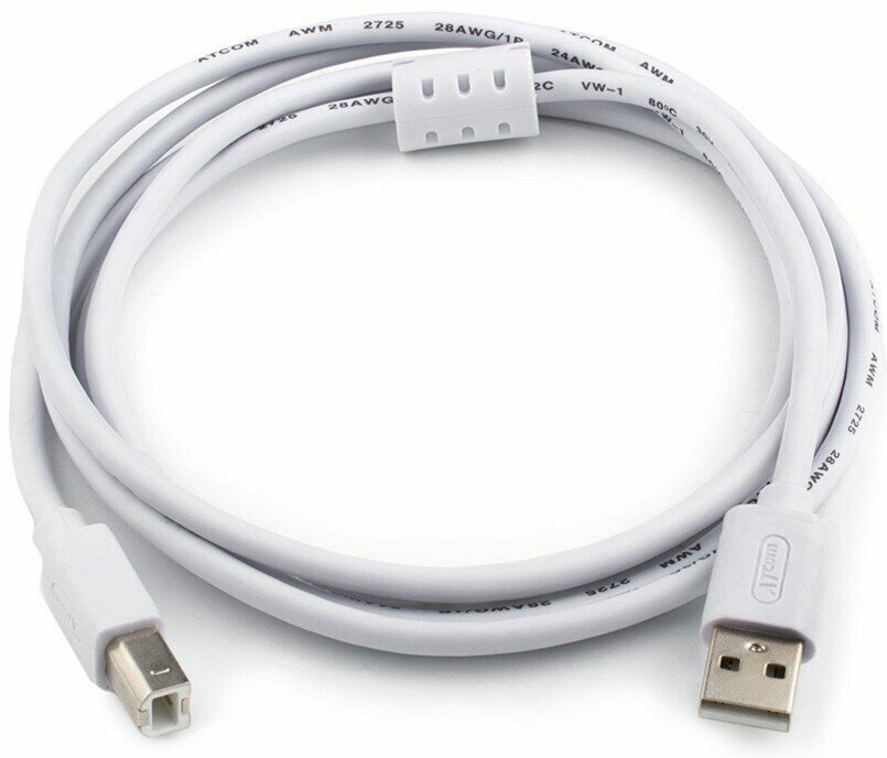 Кабель USB A (M) - USB B (M), 3м, ATCOM (AT8099)
