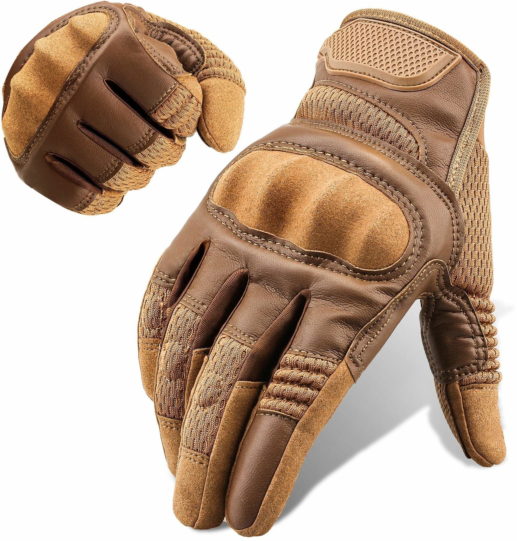 Перчатки тактические сенсорные XL светло-коричневые B28 для мотоцикла для стрельбы для охоты и рыбалки спортивные для страйкбола
