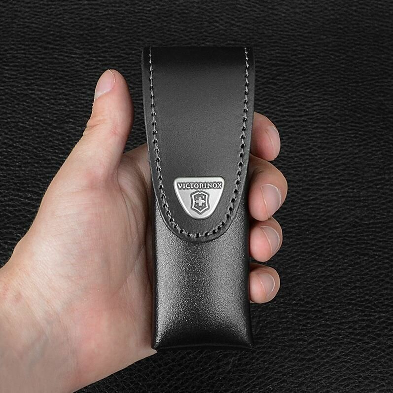Чехол из нат.кожи Victorinox Leather Belt Pouch (4.0523.3) черный с застежкой на липучке без упаковк - фото №11