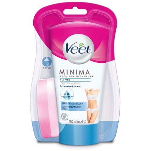 Крем для депиляции в душе Veet Minima для чувствительной кожи, 150 мл