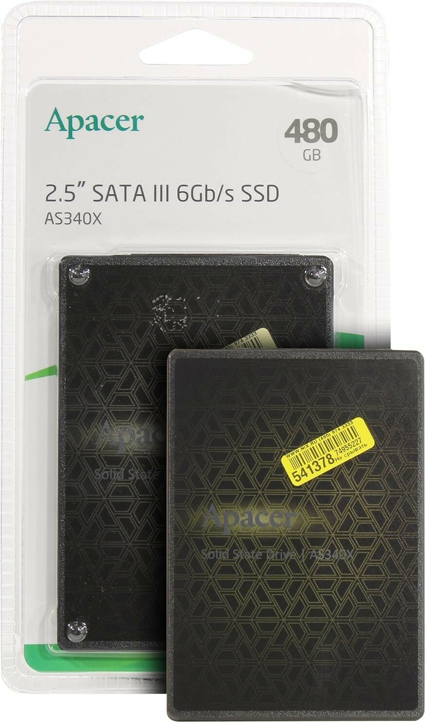 Накопитель SSD Apacer AS340 Panther 480Gb (AP480GAS340XC-1) - фото №6