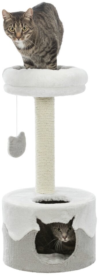 Домик для кошки Trixie Nuria, 35*35*71 см, белый/серый - фотография № 2