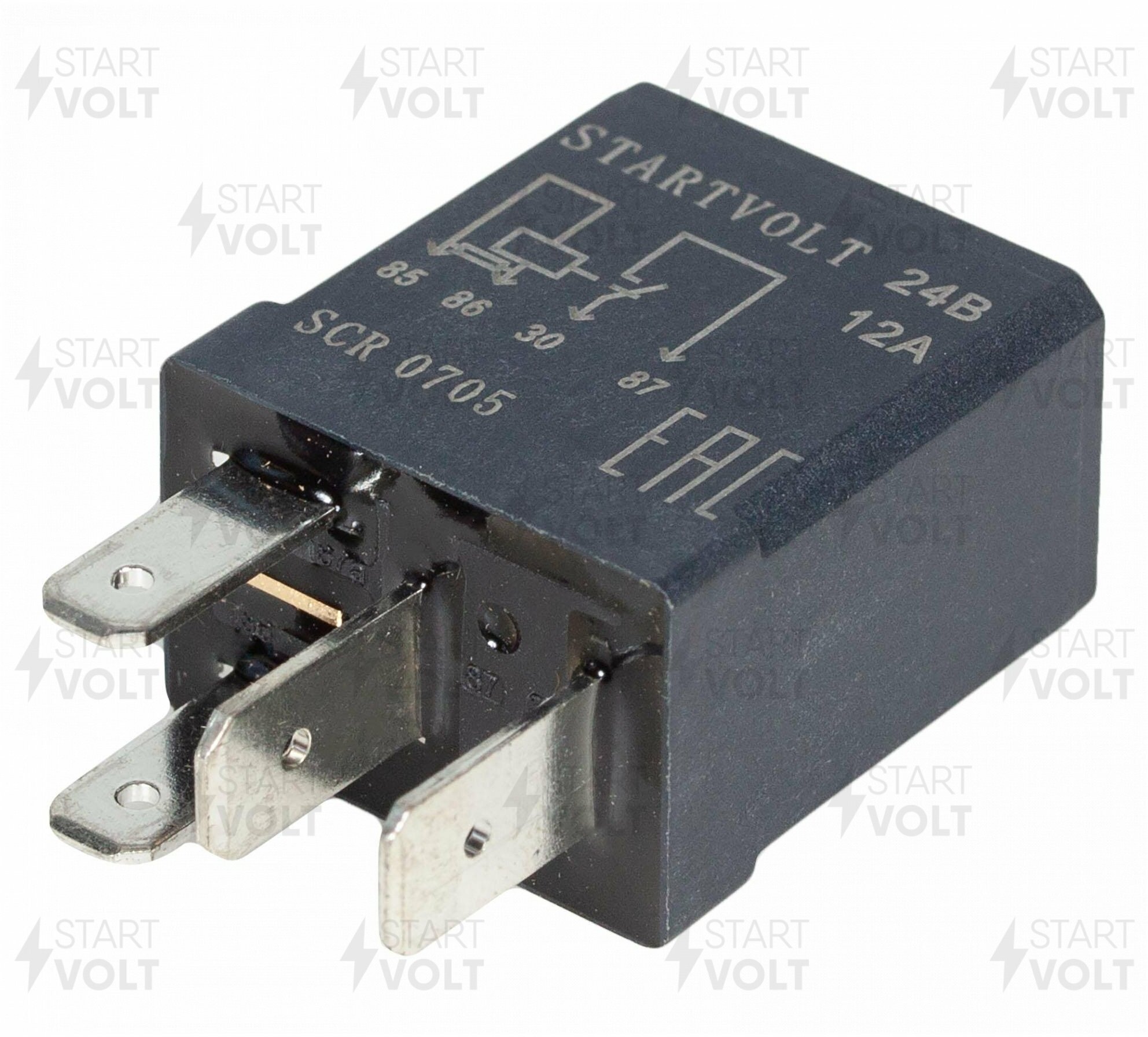 Реле автомобильное 4 контактное 24V 12А (с резистором) StartVolt - фото №5