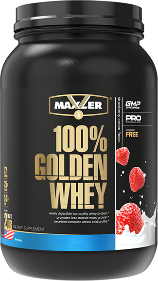 MAXLER USA Golden Whey 908 г (Strawberry Cream Flavor)