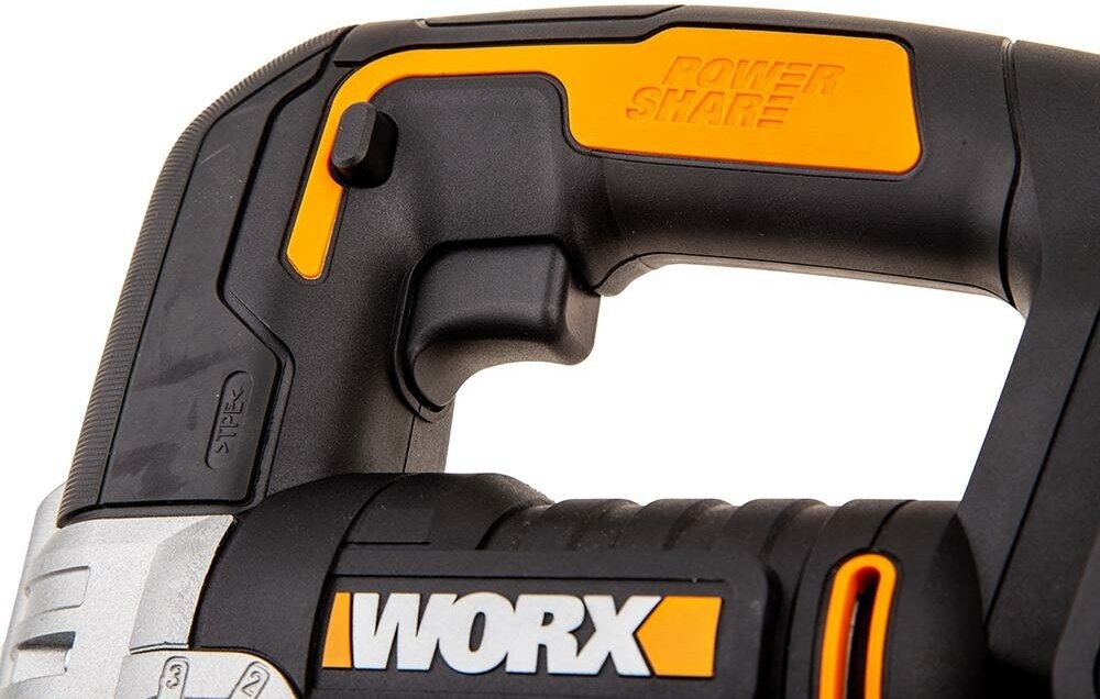 Лобзик аккумуляторный WORX W543, 20В, 2 Ач х1, ЗУ 2А, кейс - фотография № 15